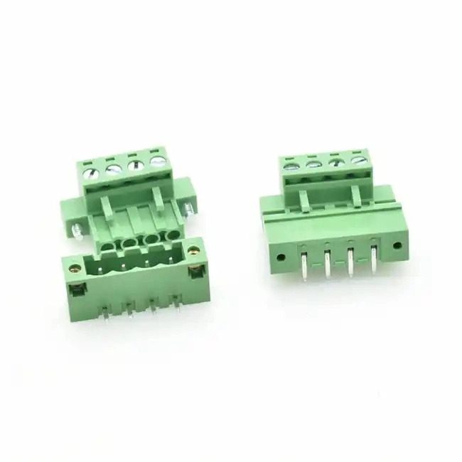 2edg 5.08mm Panel Mount Quick Connector 90 Degree Angle PCB Plug in Terminal Block Screwless Terminal Block